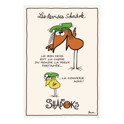 Shadoks Common Sense theedoek 48 X 72